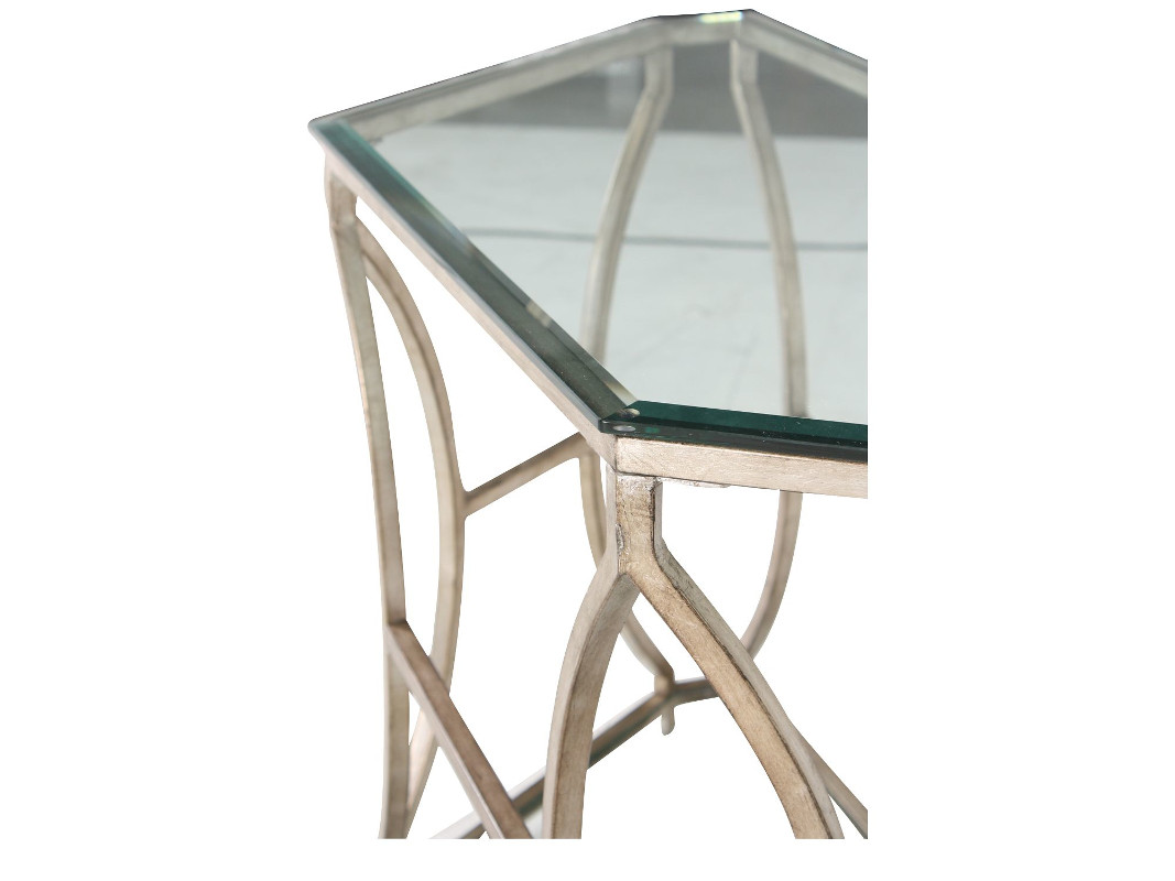 nevelson cocktail table console tables end living room chrome glass contemporary modern chic