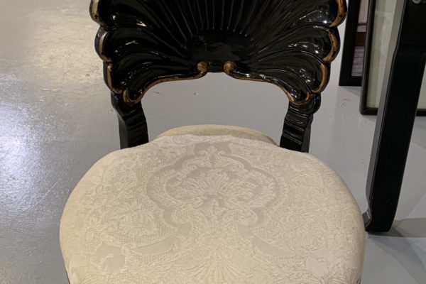 Italian Carved Wood Shell Chair